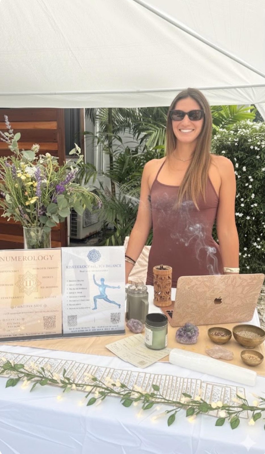 Mali at her MaliMake wellness stall